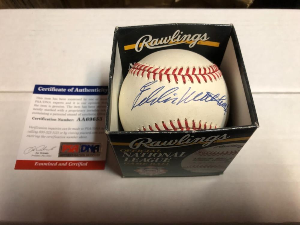  Eddie Mathews Autographed Baseball PSA #1 Eddie Mathews EX/NM Auto 